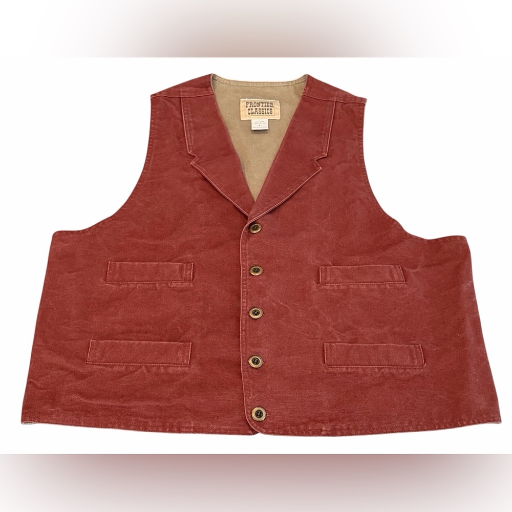 Frontier Classics Comstock Vest Old West Cut 5 Button 4 Welt Pockets Reenactment